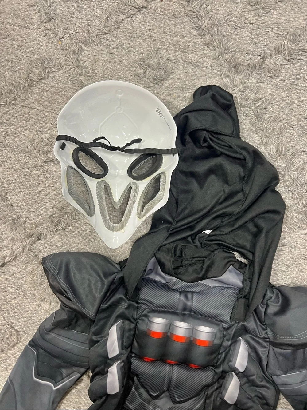 Overwatch Reaper Size SM 4-6YRS Kids Halloween Costume w/ Mask Complete Set EUC